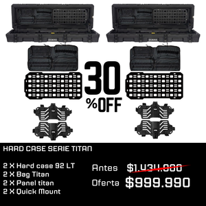 PACK DOBLE RESERVA JUNIO Hard Case Titan 92L PANEL + BAG.