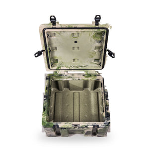 Hard Case DUKHA 80L color Army Camo, abierto