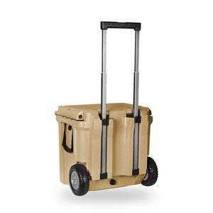 Hard Cooler DUKHA con ruedas 45QT W-Series color Sand, con manilla extendida y ruedas