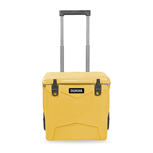 Hard Cooler DUKHA con ruedas 45QT W-Series color Yellow, vista frontal