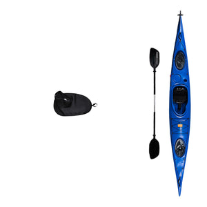 Kayak DUKHA Marlin 16.7 color Azul, vista desde arriba con sus accesorios
