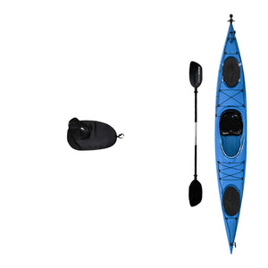 Kayak DUKHA Sailfish 14 color Azul, vista desde arriba con sus accesorios