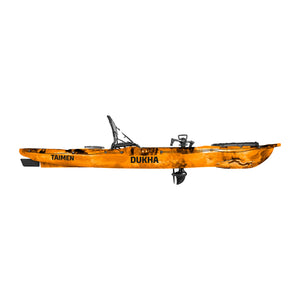 Kayak a pedales DUKHA Taimen 13 color Orange Black, vista lateral