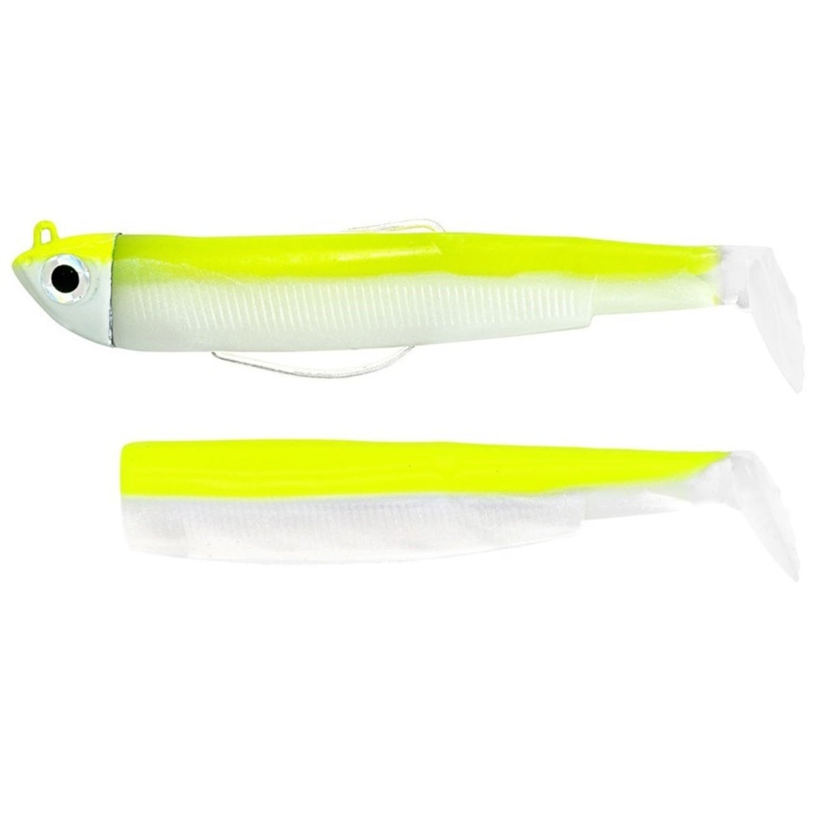 Black Minnow Combo Shore 12gr Jaune Fluo