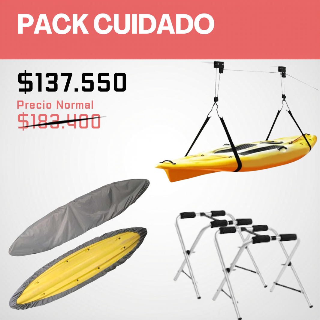PACK | Cuidado Kayak — Cobertor + Stand + Elevador