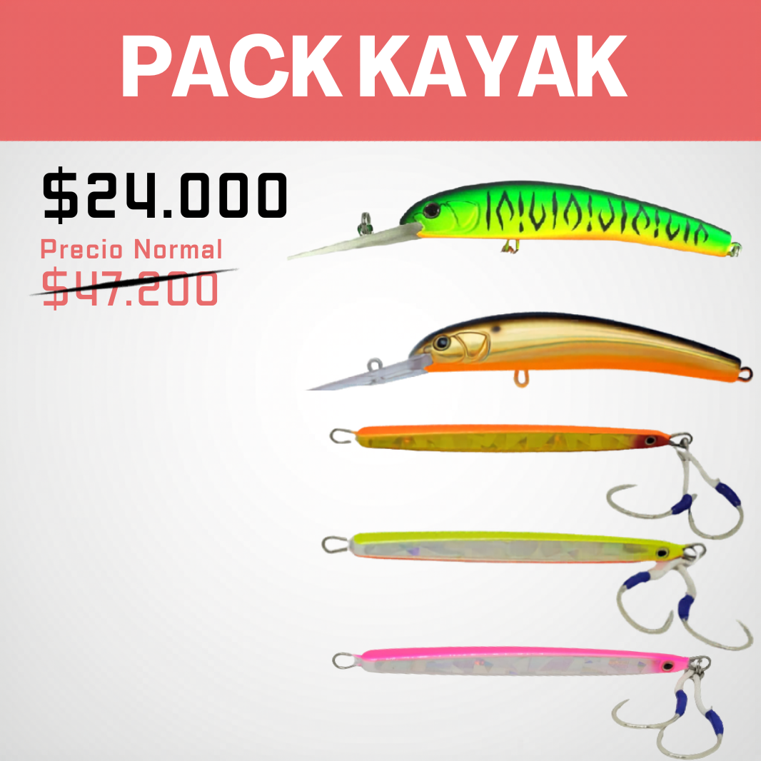 PACK | Pesca Kayak — 2 Lipper 120F + 4 Evil Metal Jig 80gr