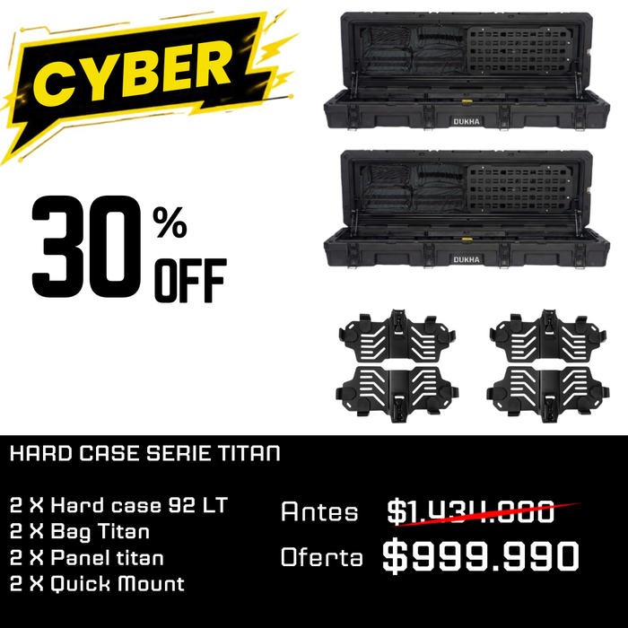 PACK | X2 HARD CASE TITAN SERIES 92L ROOFTOP