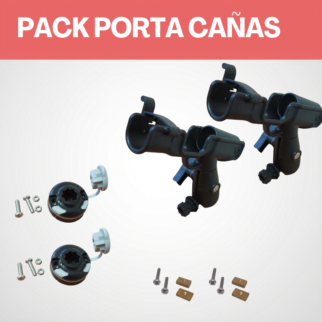 PACK | Porta Cañas Sistema Estrella para Riel — Kit completo
