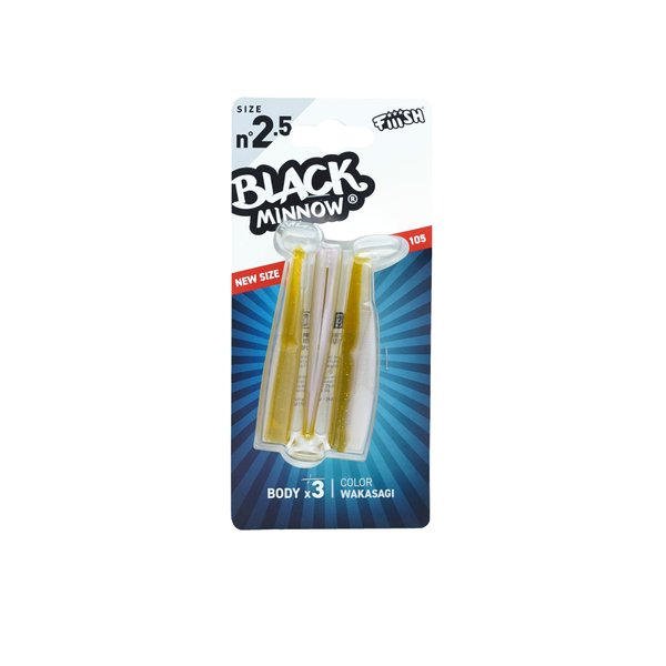 3 Cuerpos Black Minnow Talla 2.5 WAKASAGI
