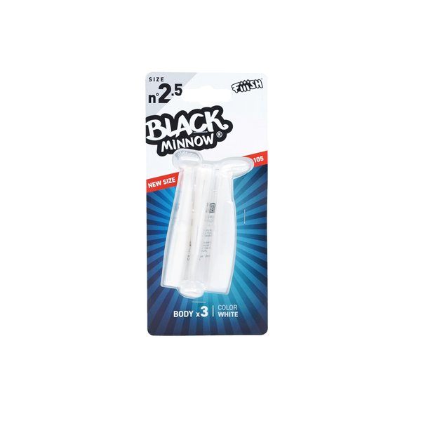 3 Cuerpos Black Minnow Talla 2.5 WHITE