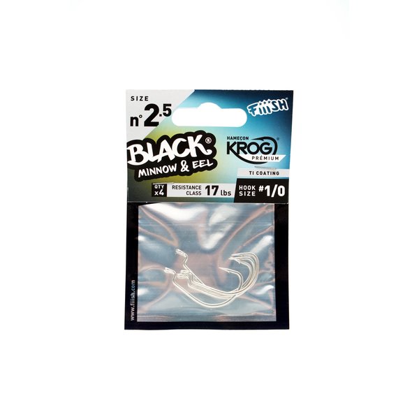 Anzuelos Black Minnow Talla 2.5