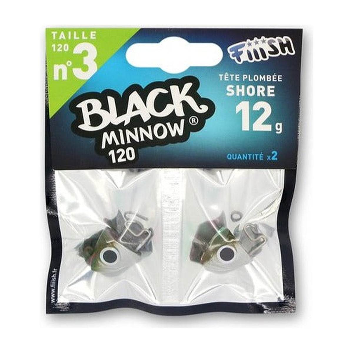 Cabezas Black Minnow talla 3 12 g Shore Fiiish, foto 2