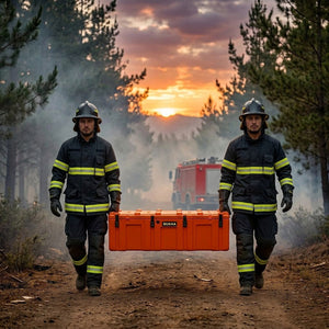 Hard Case DUKHA 175L, bomberos llevándolo entre dos