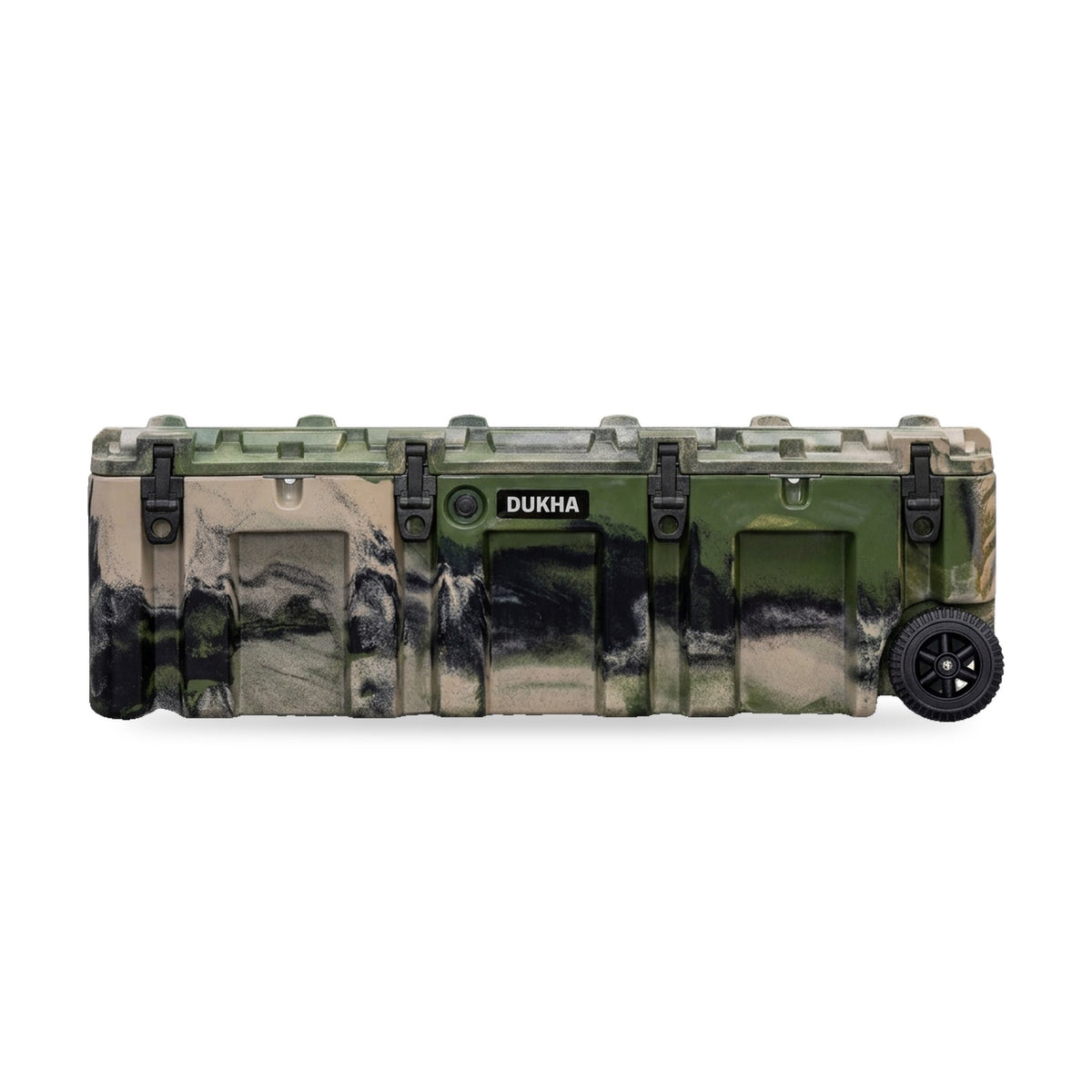 Hard Case DUKHA 175L con ruedas color Army Camo, vista frontal