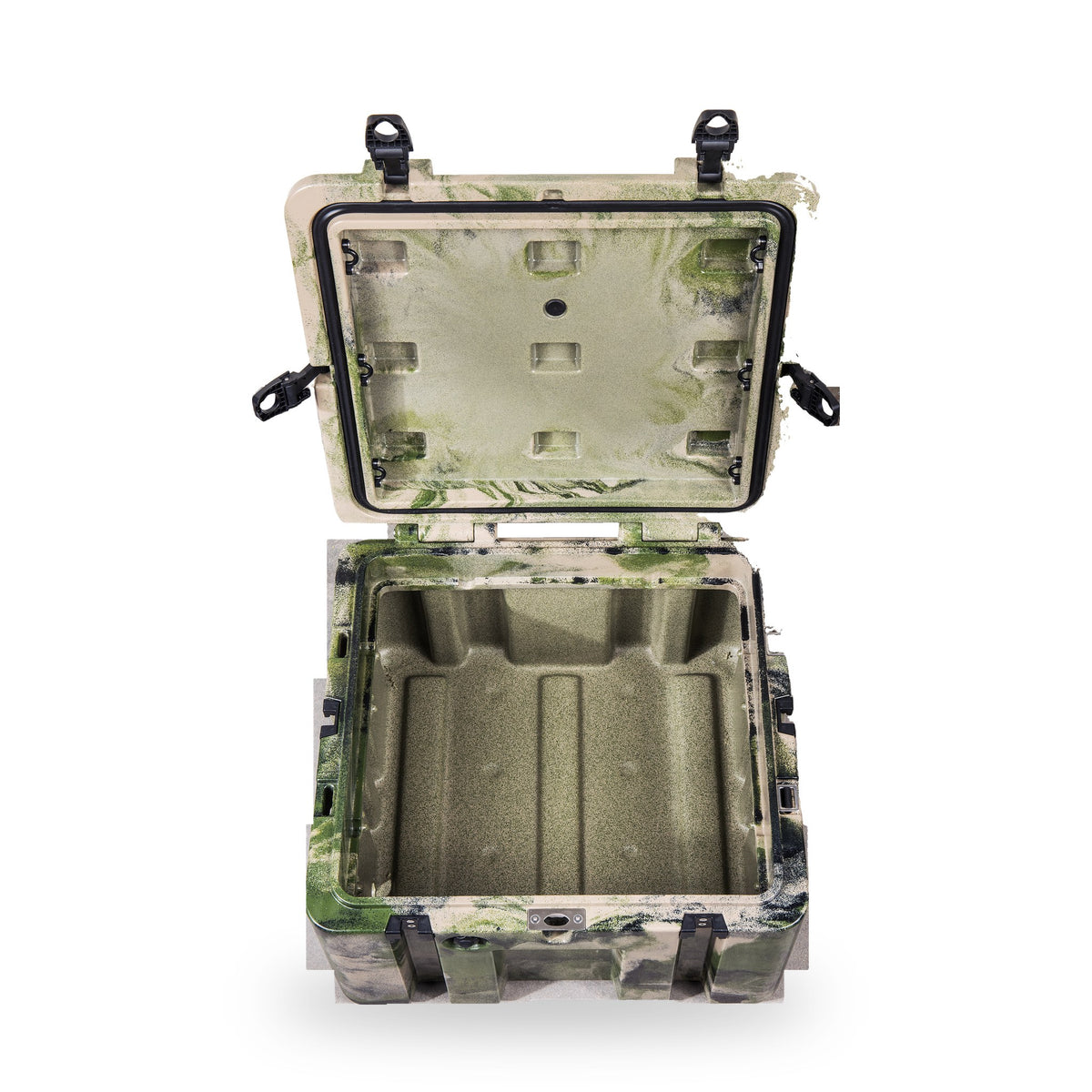 Hard Case DUKHA 80L color Army Camo, abierto