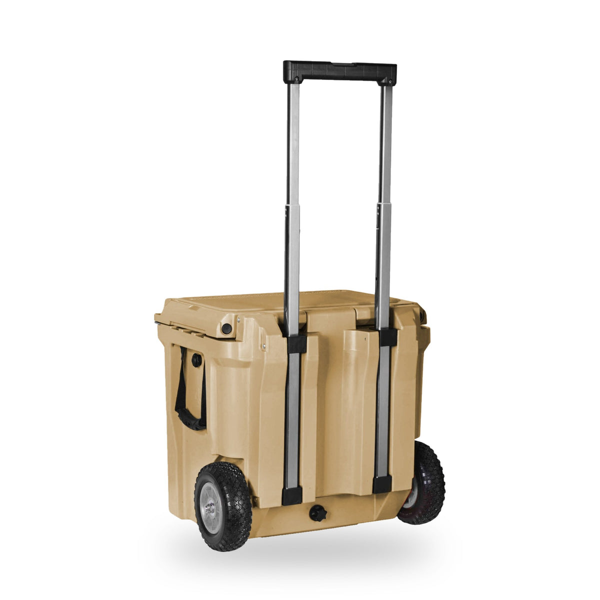 Hard Cooler DUKHA con ruedas 45QT W-Series color Sand, con manilla extendida y ruedas