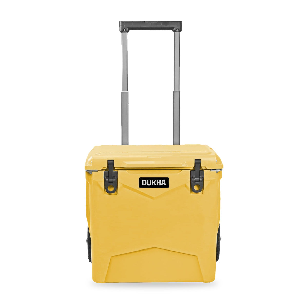 Hard Cooler DUKHA con ruedas 45QT W-Series color Yellow, vista frontal