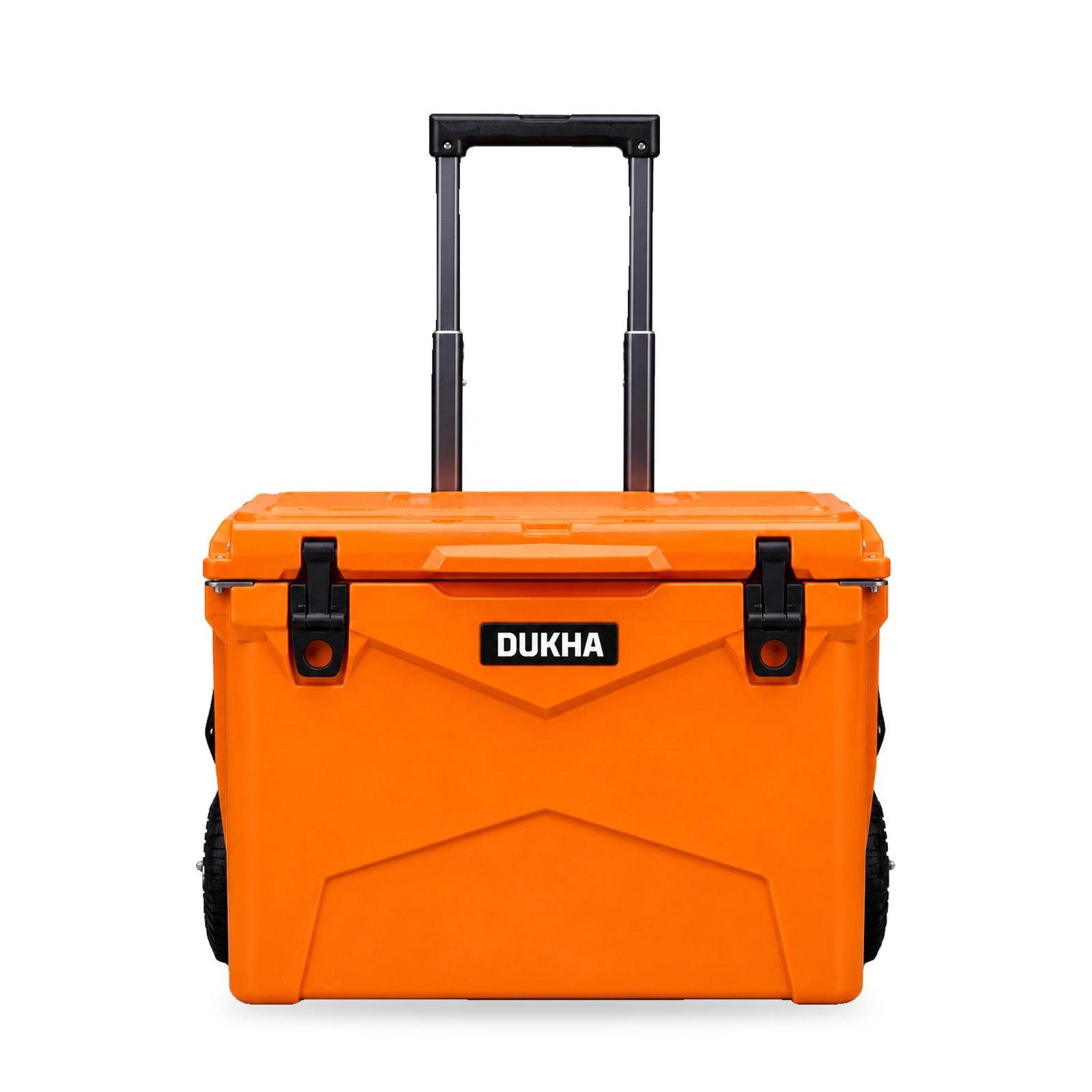 Hard Cooler DUKHA con ruedas 60QT W-Series color Orange, vista frontal