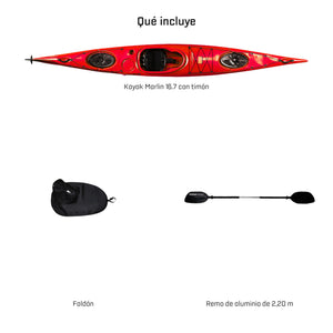 Kayak DUKHA Marlin 16.7, qué incluye