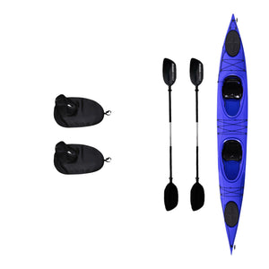 Kayak DUKHA Marlin 16.7 Tandem color Azul, vista desde arriba con sus accesorios