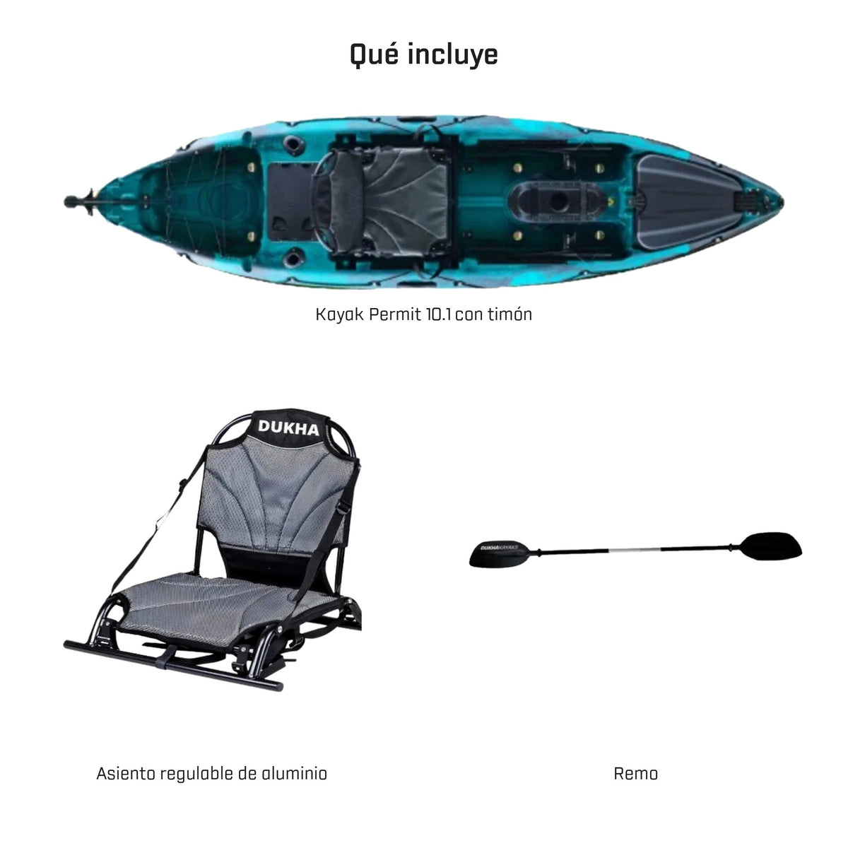 Kayak DUKHA Permit 10.1, qué incluye