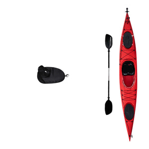 Kayak DUKHA Sailfish 14 color Rojo, vista desde arriba con sus accesorios