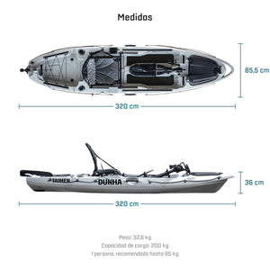 Kayak DUKHA Taimen 10.4, medidas