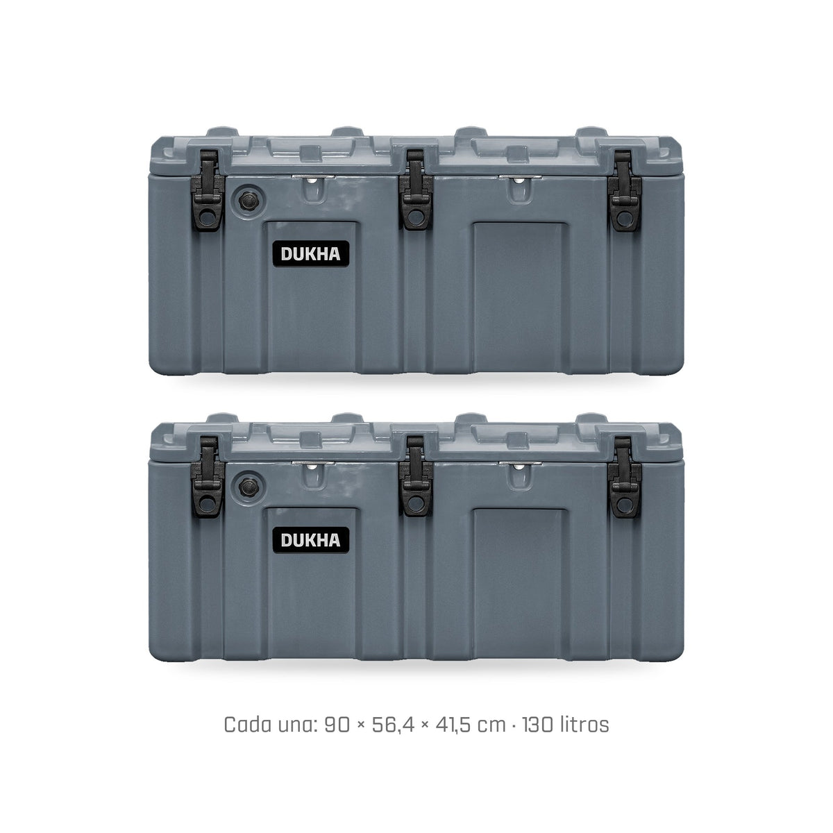 Pack x2 Hard Case DUKHA 130L Dark grey: dos cajas