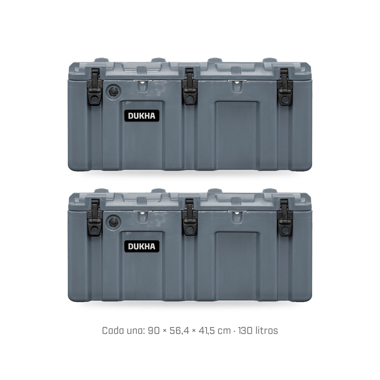 Pack x2 Hard Case DUKHA 130L Dark grey: dos cajas
