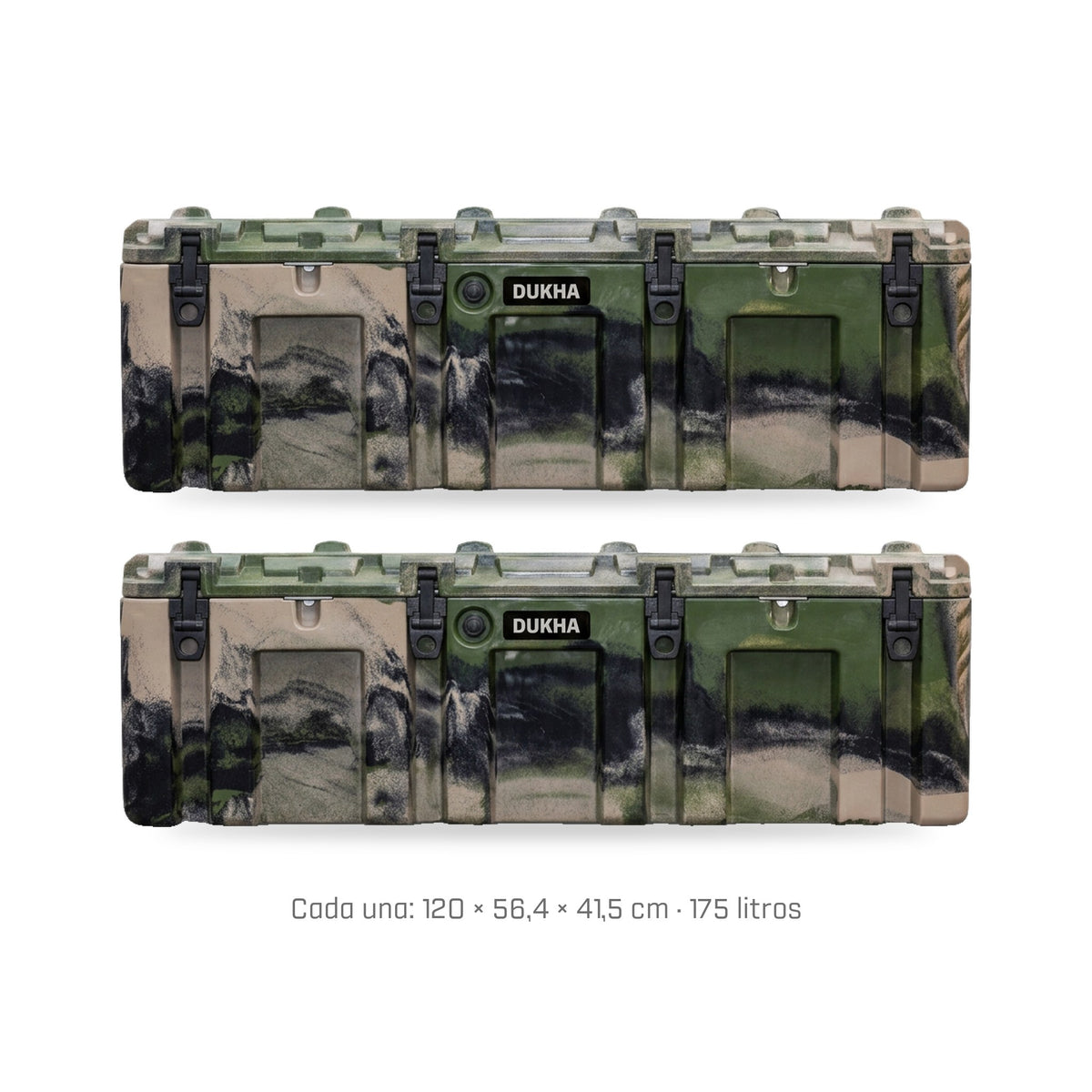 Pack x2 Hard Case DUKHA 175L Army Camo: dos cajas