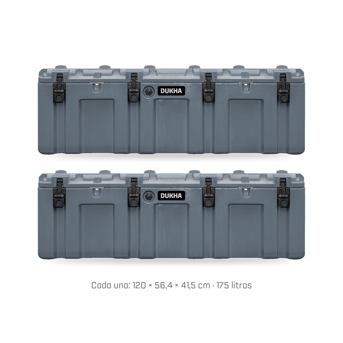 Pack x2 Hard Case DUKHA 175L Dark grey: dos cajas