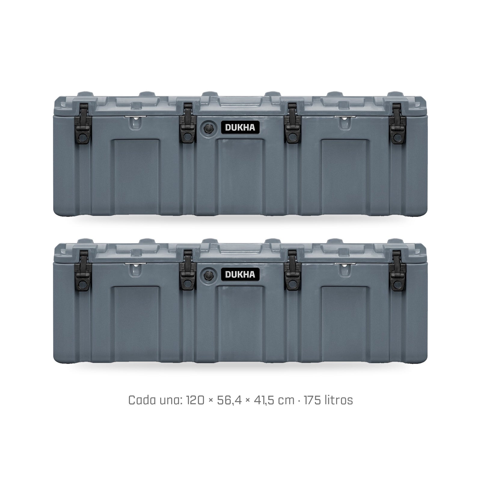 Pack x2 Hard Case DUKHA 175L Dark grey: dos cajas