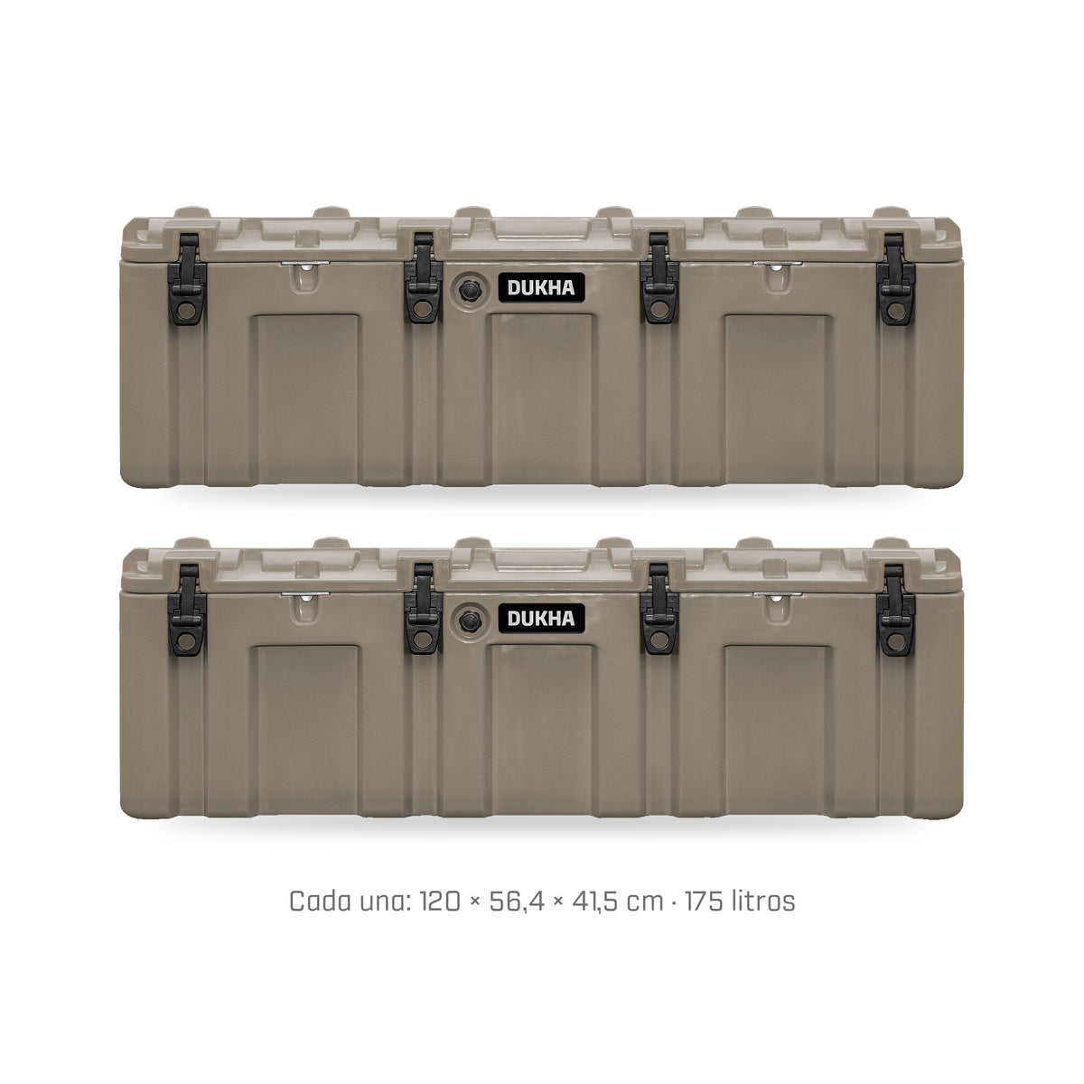 Pack x2 Hard Case DUKHA 175L Sand: dos cajas