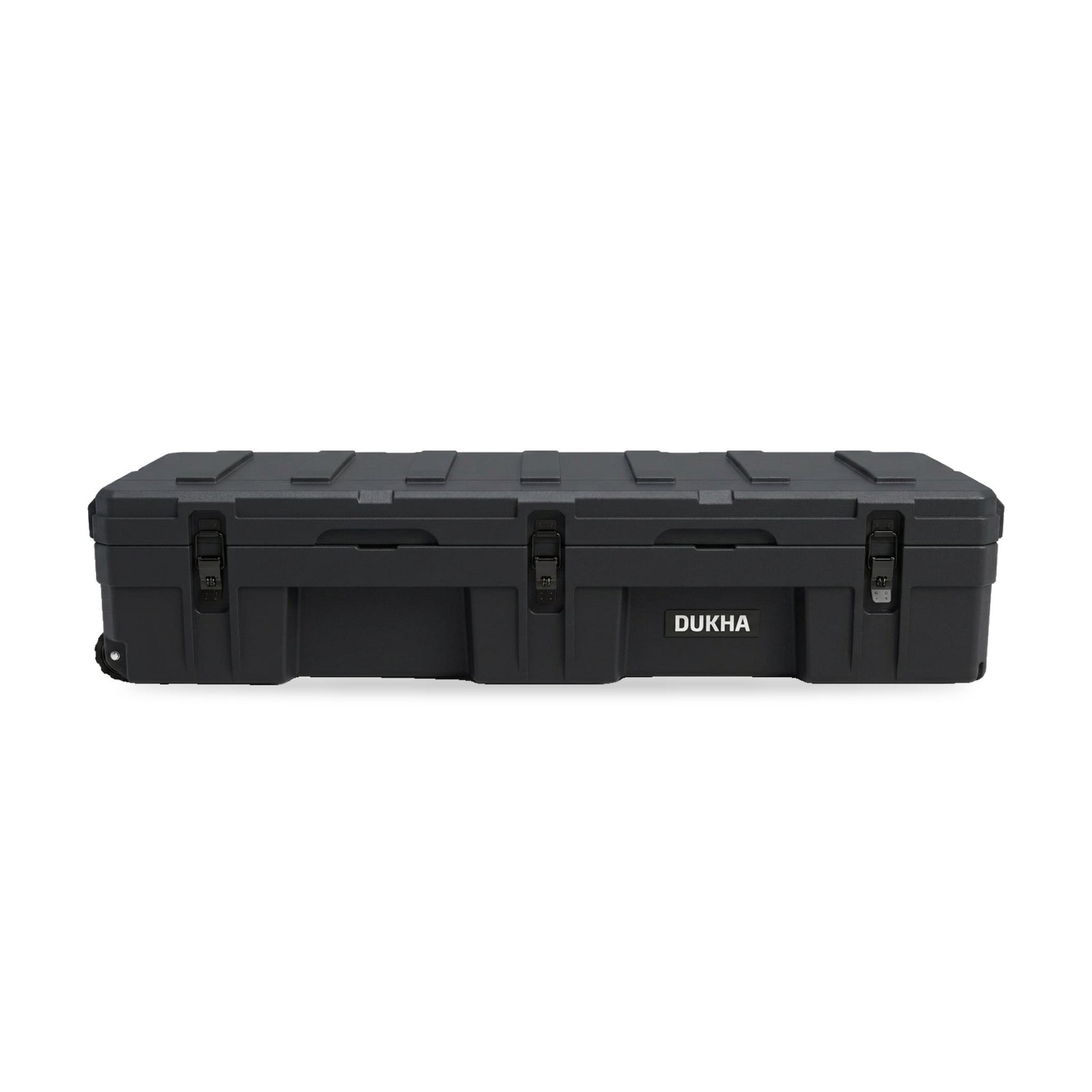 Hard Case DUKHA Titán 128L Ruedas Rooftop color Negro, vista frontal
