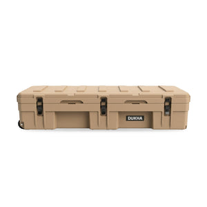 Hard Case DUKHA Titán 128L Ruedas Rooftop color Sand, vista frontal