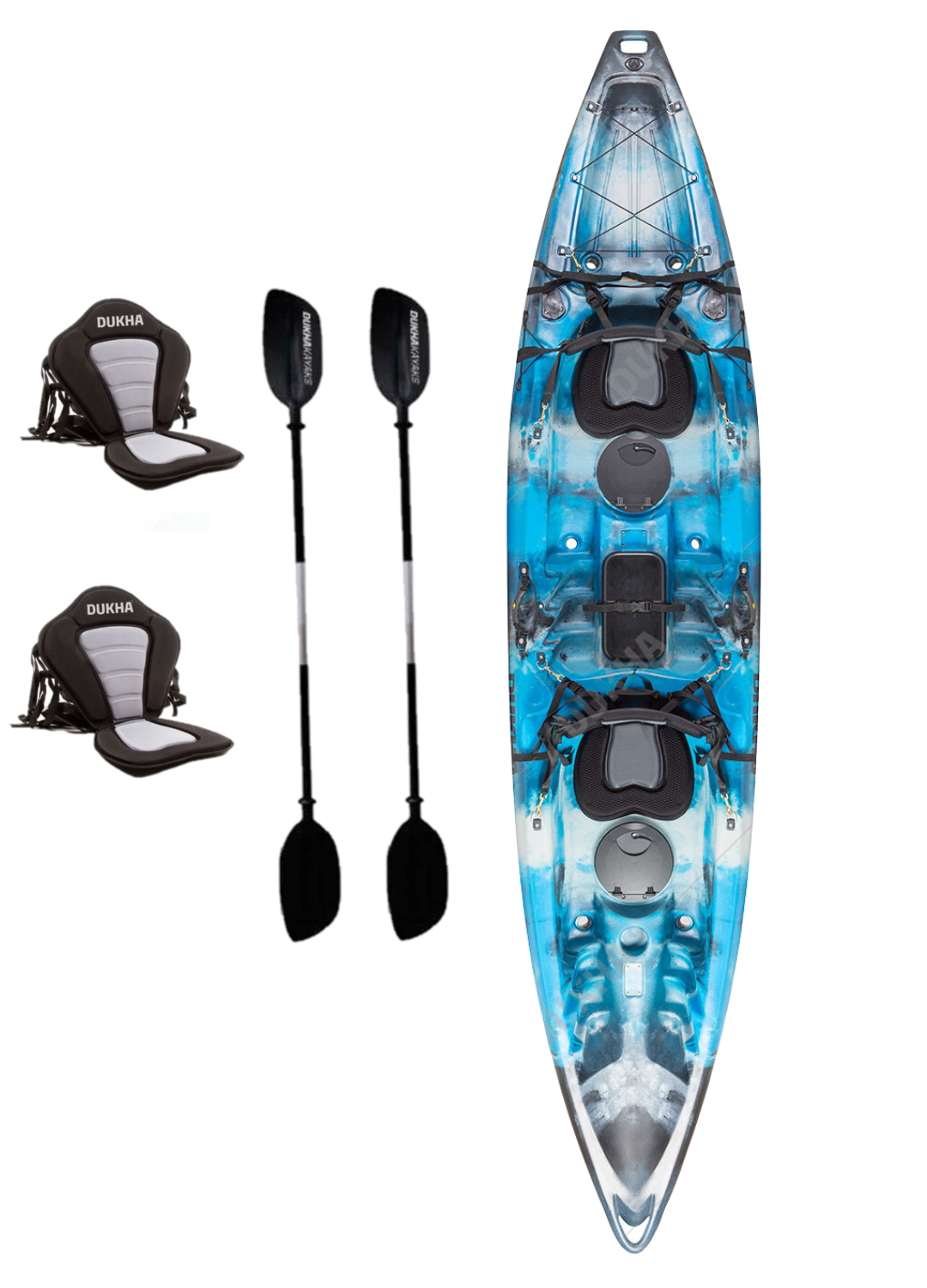 Kayak Pike Doble Blue/Grey Black ENTREGA INMEDIATA