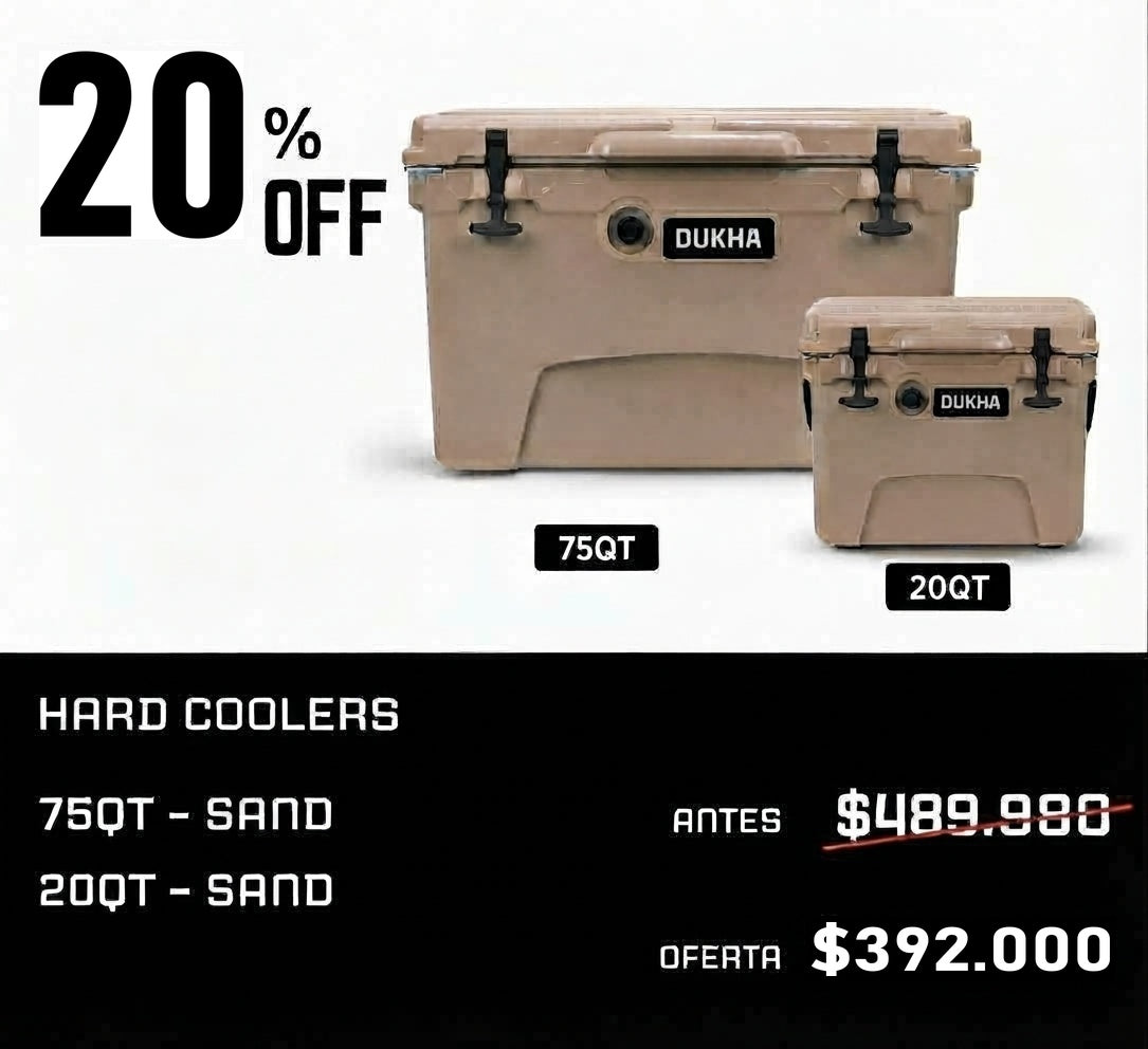 Pack Hard Cooler 75QT + 20QT Sand, 20% OFF