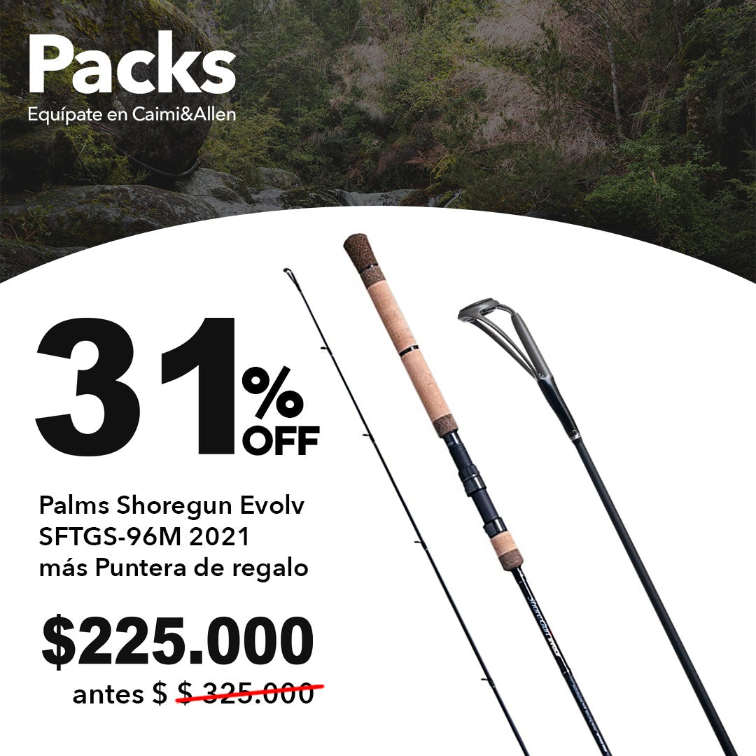 Pack Caña Palms Shoregun Evolv 96M + puntera de regalo, 31% OFF