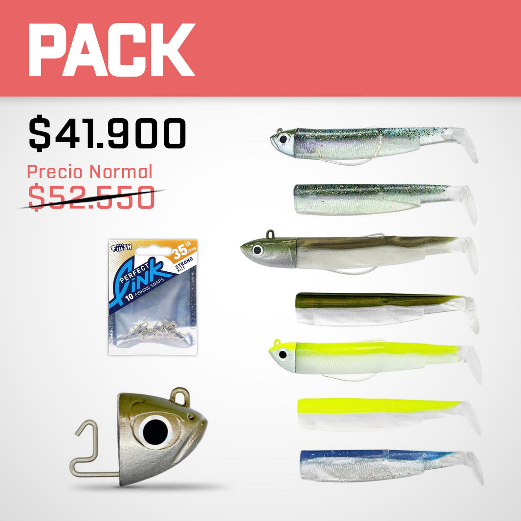Pack Pesca Orilla Black Minnow