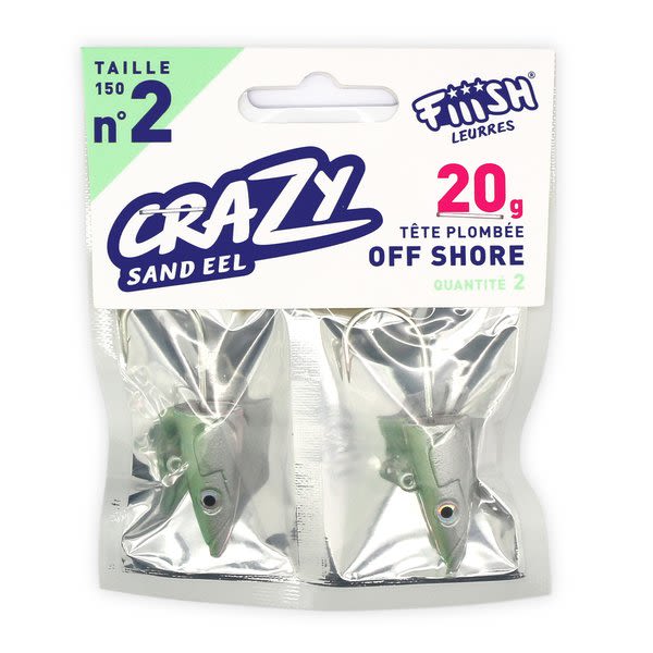 Cabezas Crazy Sand Eel Off Shore Talla 2 20gr