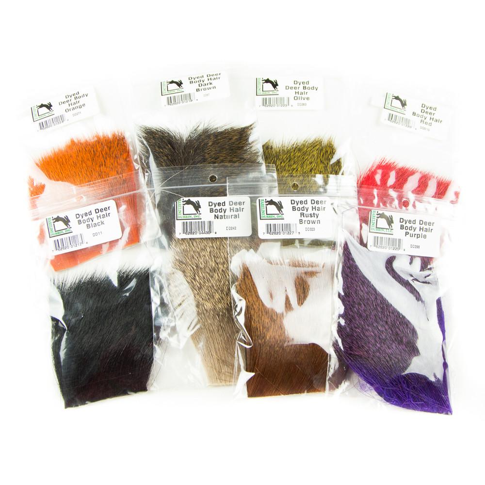 Dyed Deer Body Hair Rusty Brown