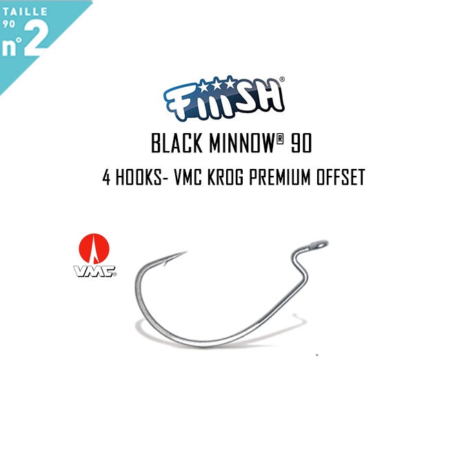Anzuelos Black Minnow Talla 2